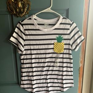 striped pineapple old navy shirt ☆